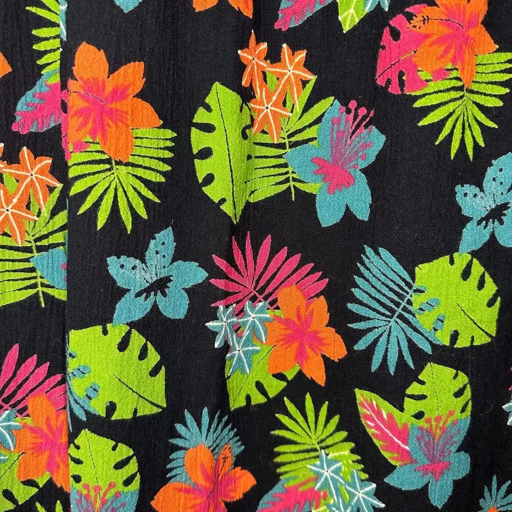 Anthony Richards Vintage Bright Colorful Tropical Floral Resort Vacation Maxi 1X - Picture 2 of 5